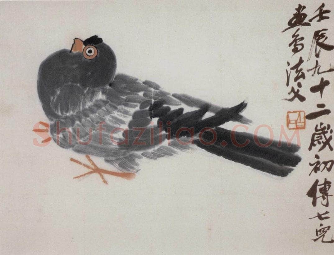  齐白石 鸽 书画作品