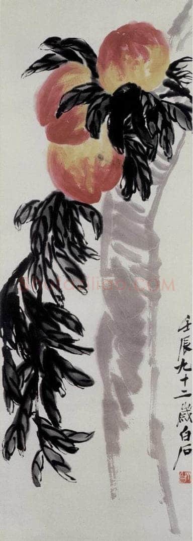 齐白石 桃 书画作品