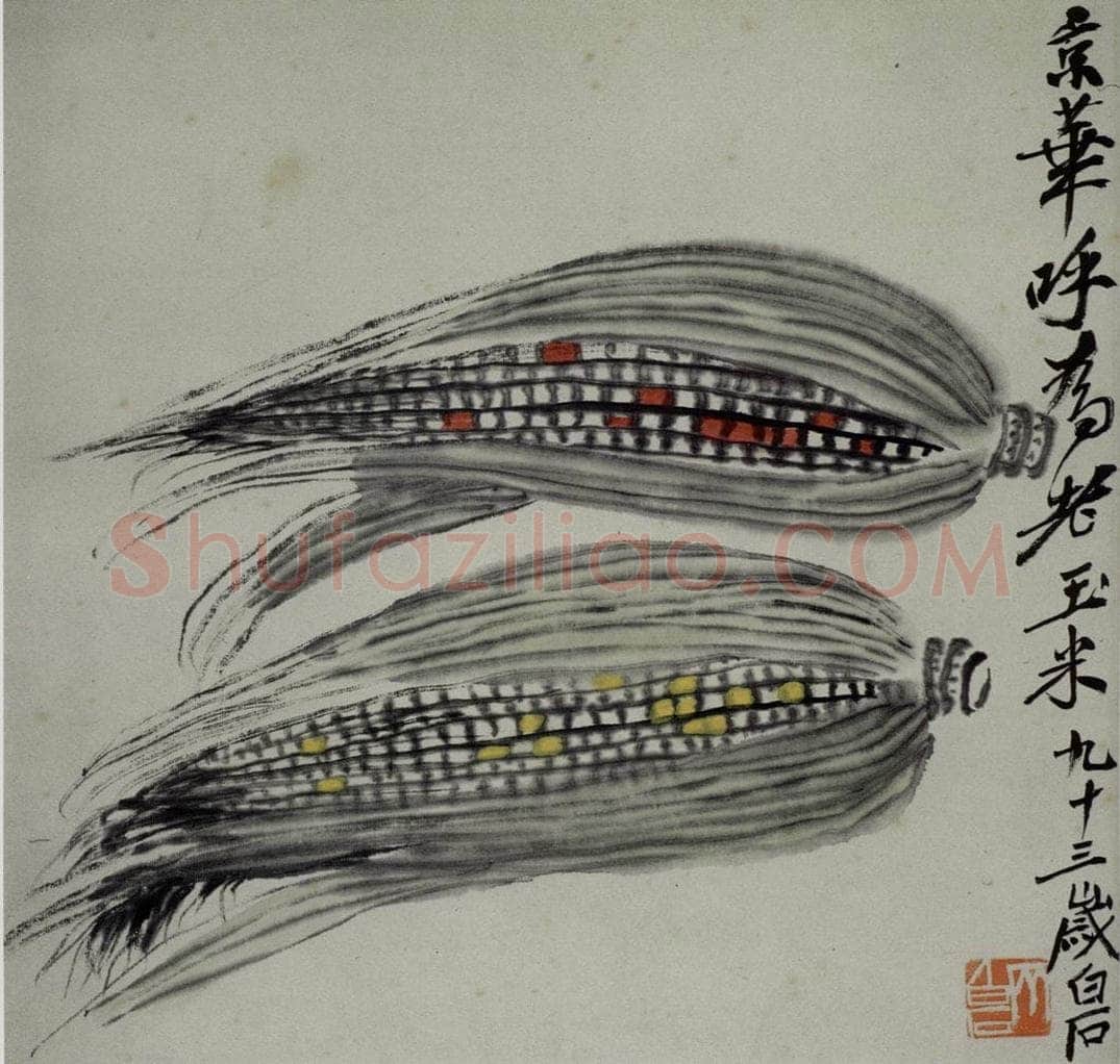 齐白石 蔬果册 书画作品