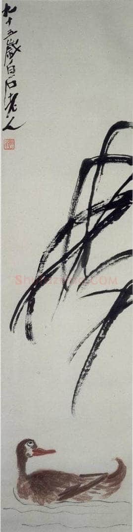 齐白石 游鸭图 书画作品