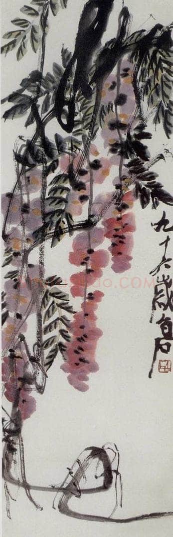 齐白石 紫藤 书画作品