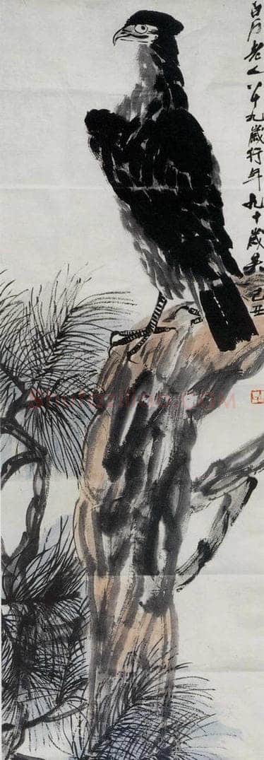 1949年 齐白石 松鹰图 书画作品
