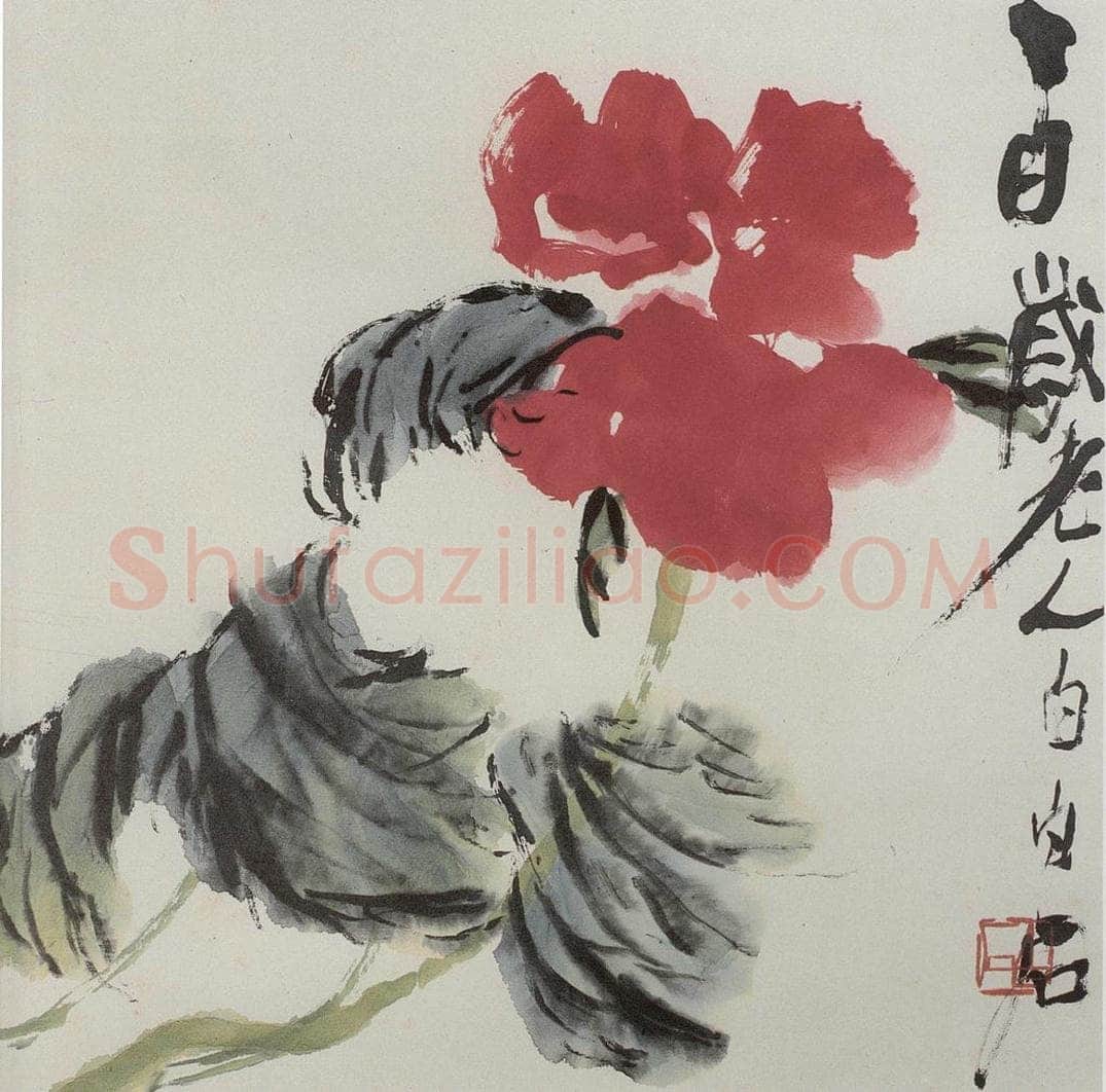  齐白石 牡丹 书画作品