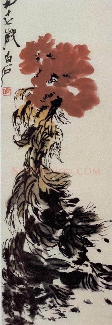 齐白石 牡丹 书画作品