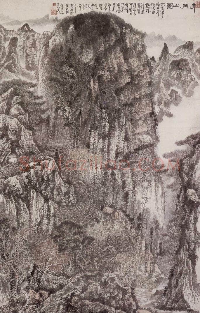 1977年 黄秋园 《井冈山图》 书画作品