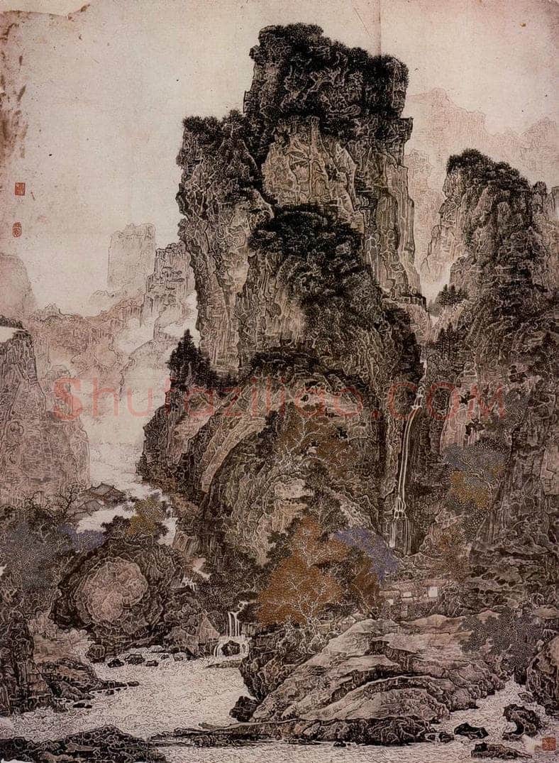 1977年 黄秋园 《仿宋人画意图》 书画作品