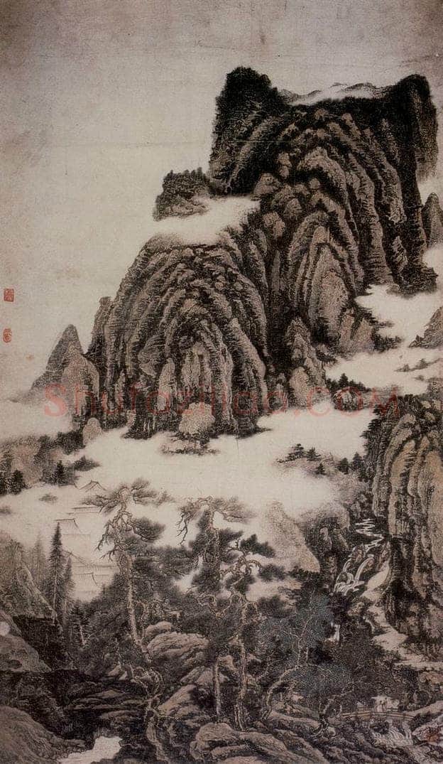 1977年 黄秋园 《仿关仝画意图》 书画作品