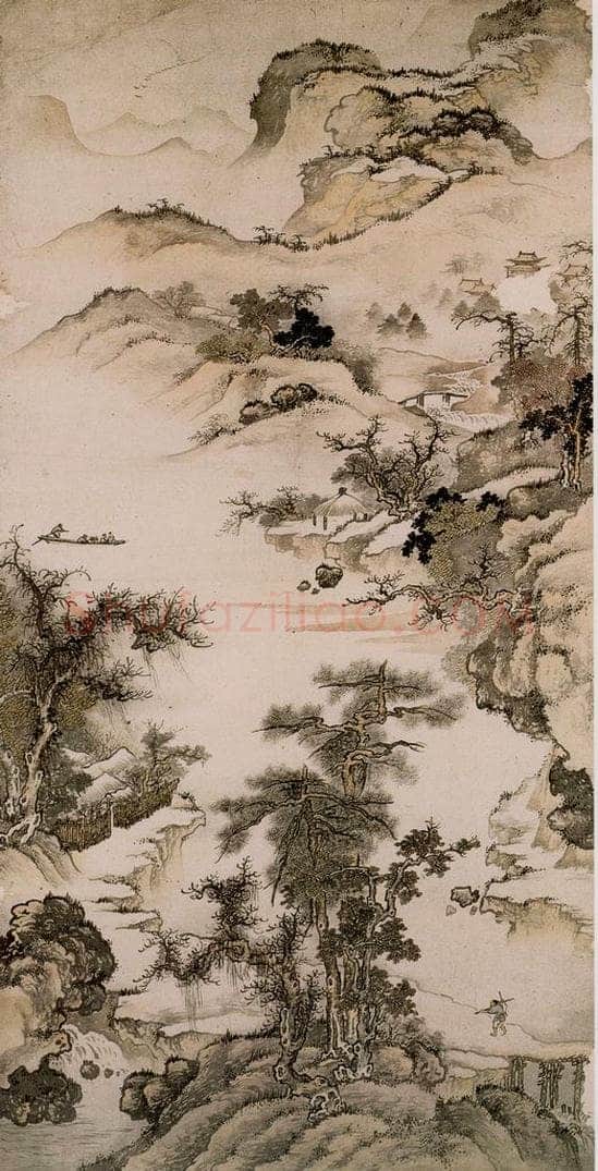 1959年 黄秋园 《春水渡舟》 书画作品