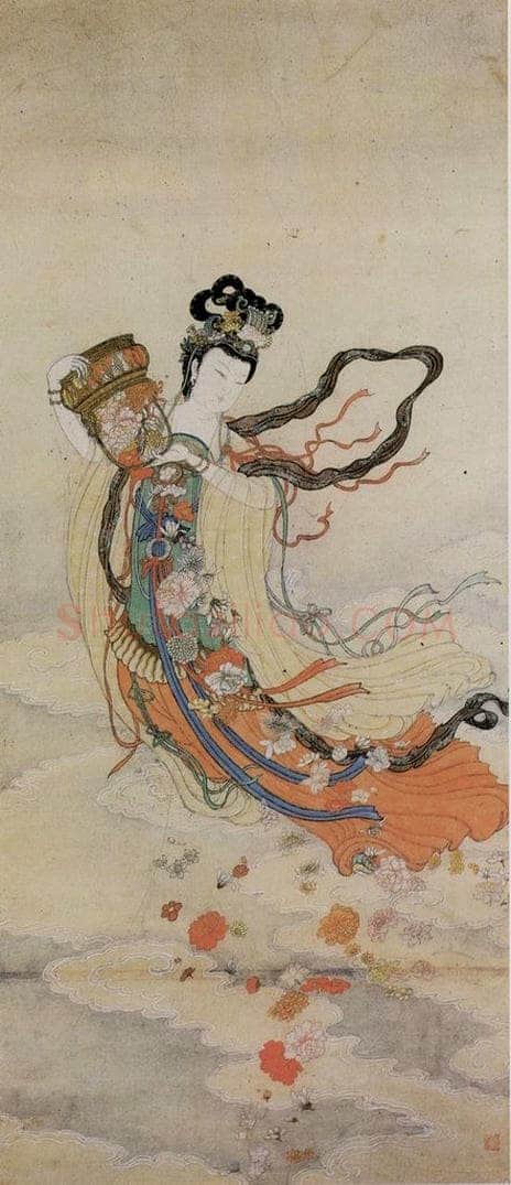 1971年 黄秋园 《天女散花》 书画作品