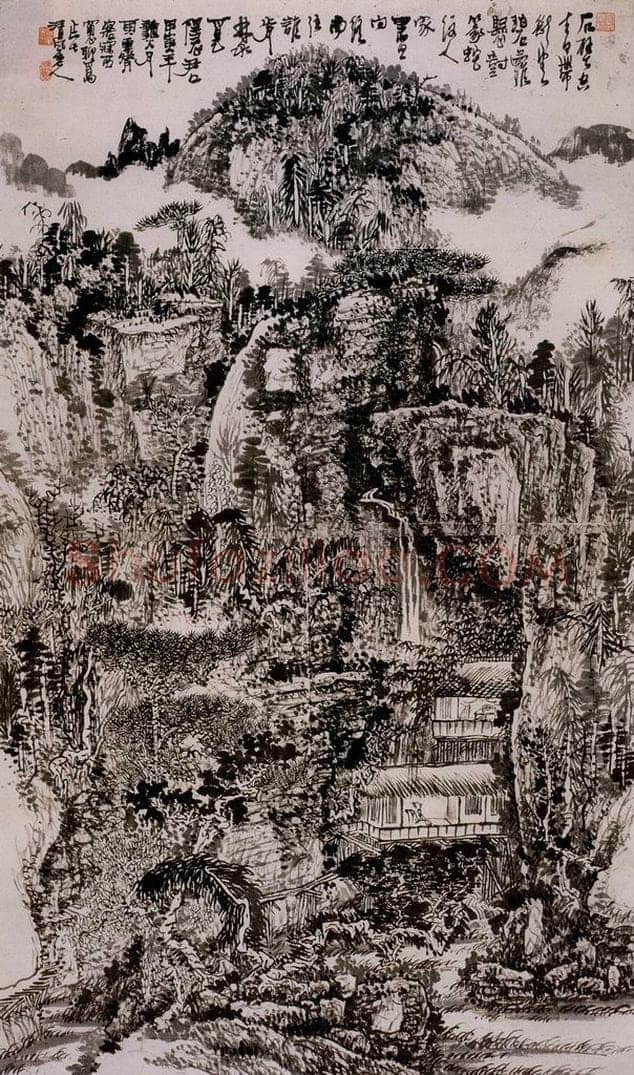 1974年 黄秋园 《林泉觅隐图》 书画作品
