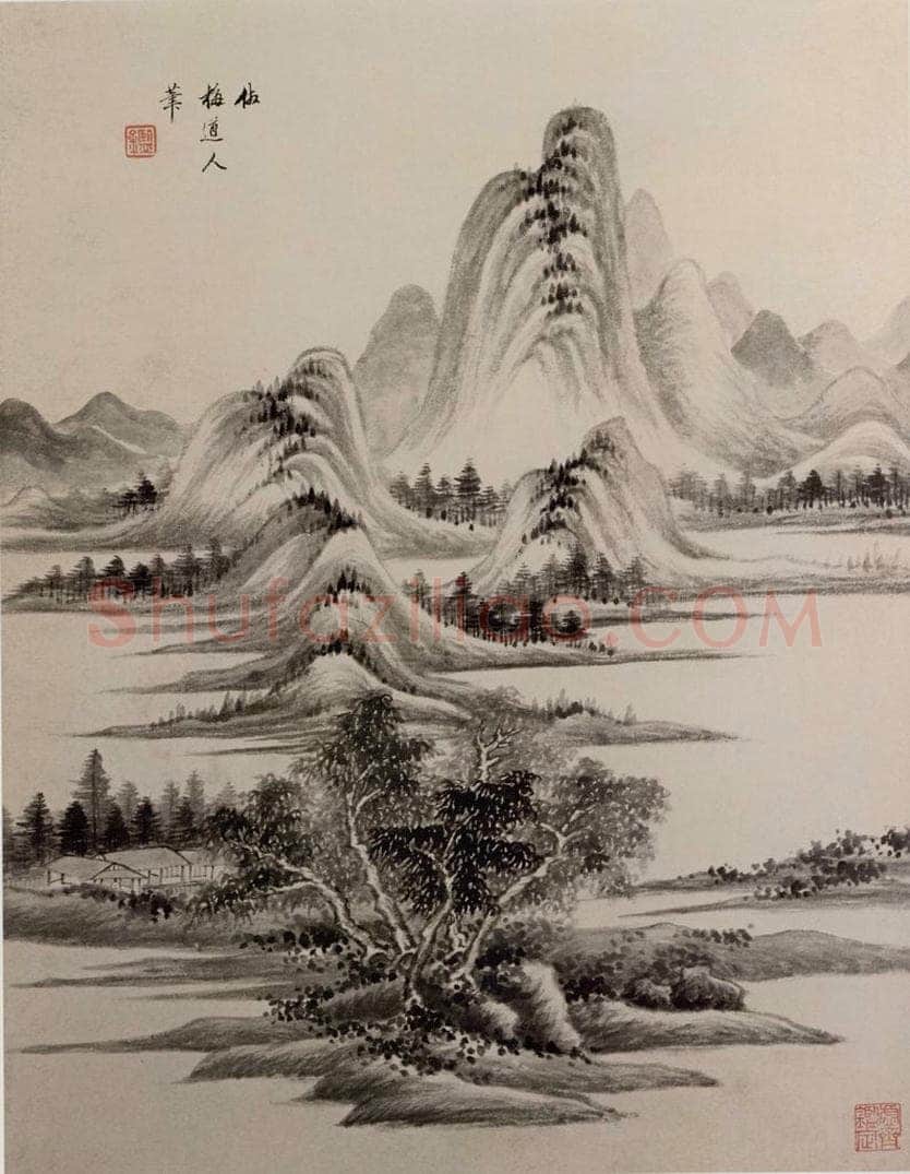 清 王鉴 仿古山水图册 书画作品