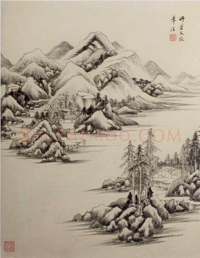 清 王鉴 仿古山水图册 书画作品