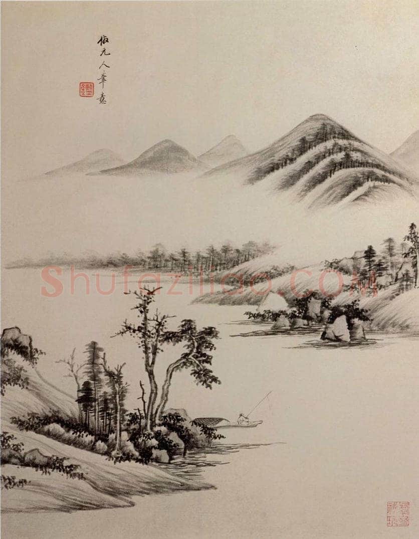 清 王鉴 仿古山水图册 书画作品