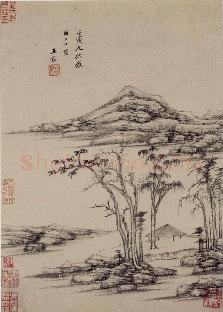 清 王鉴 仿古山水册 书画作品