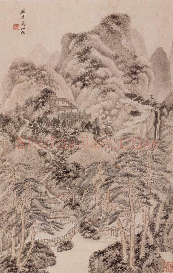 清 王鉴 仿宋元山水册 书画作品