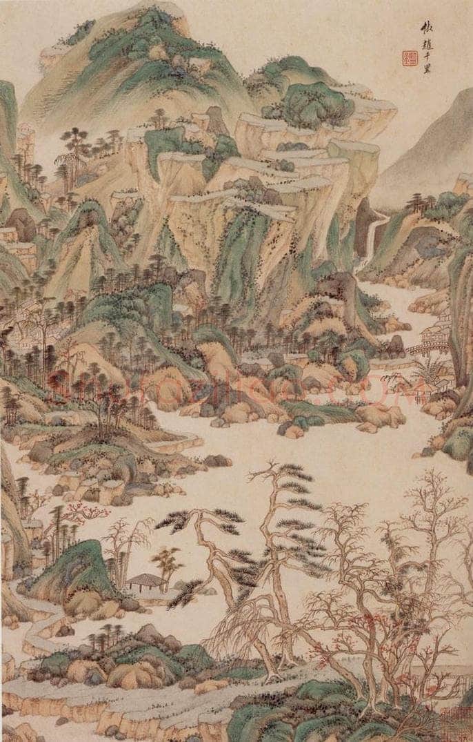 清 王鉴 仿宋元山水册 书画作品
