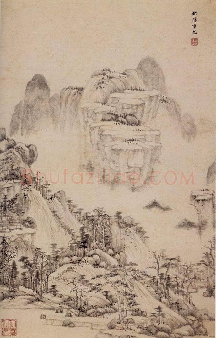 清 王鉴 仿宋元山水册 书画作品