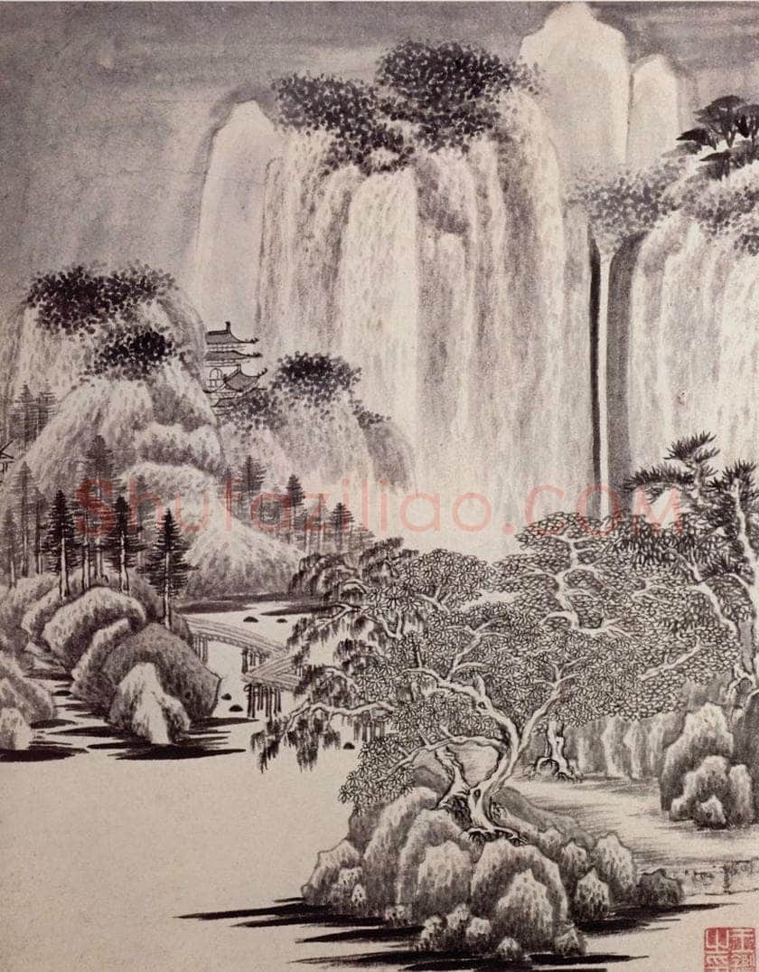 清 王鉴 仿古山水图册 书画作品