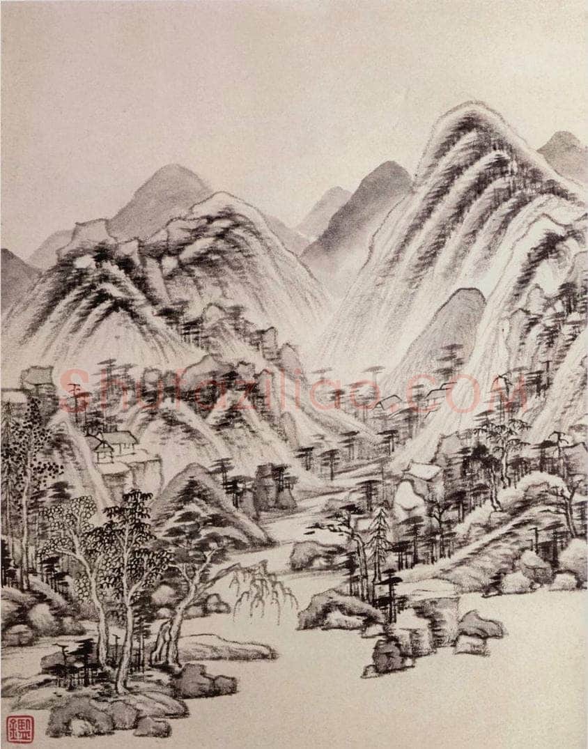 清 王鉴 仿古山水图册 书画作品