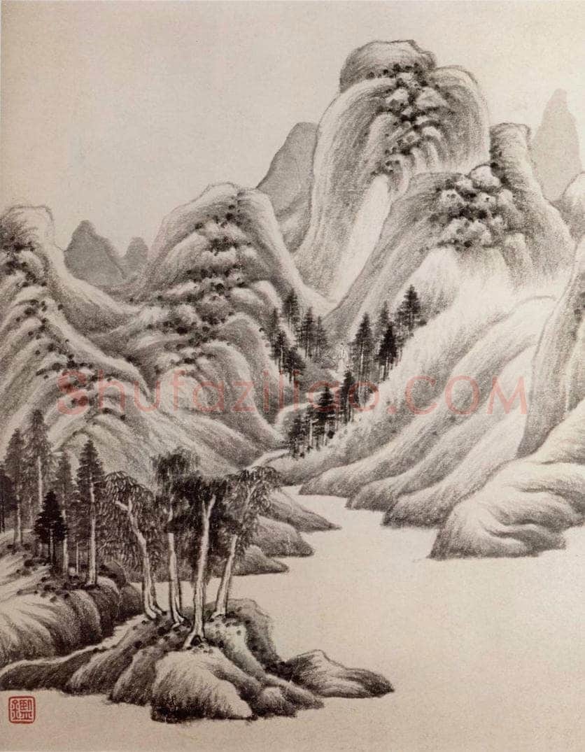 清 王鉴 仿古山水图册 书画作品