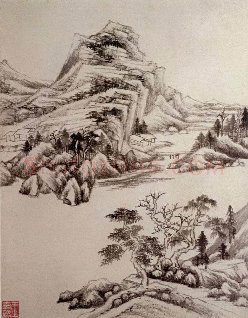 清 王鉴 仿古山水图册 书画作品