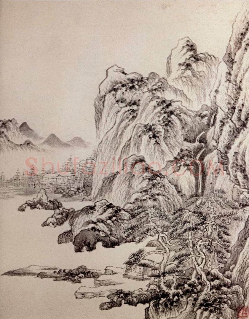 清 王鉴 仿古山水图册 书画作品