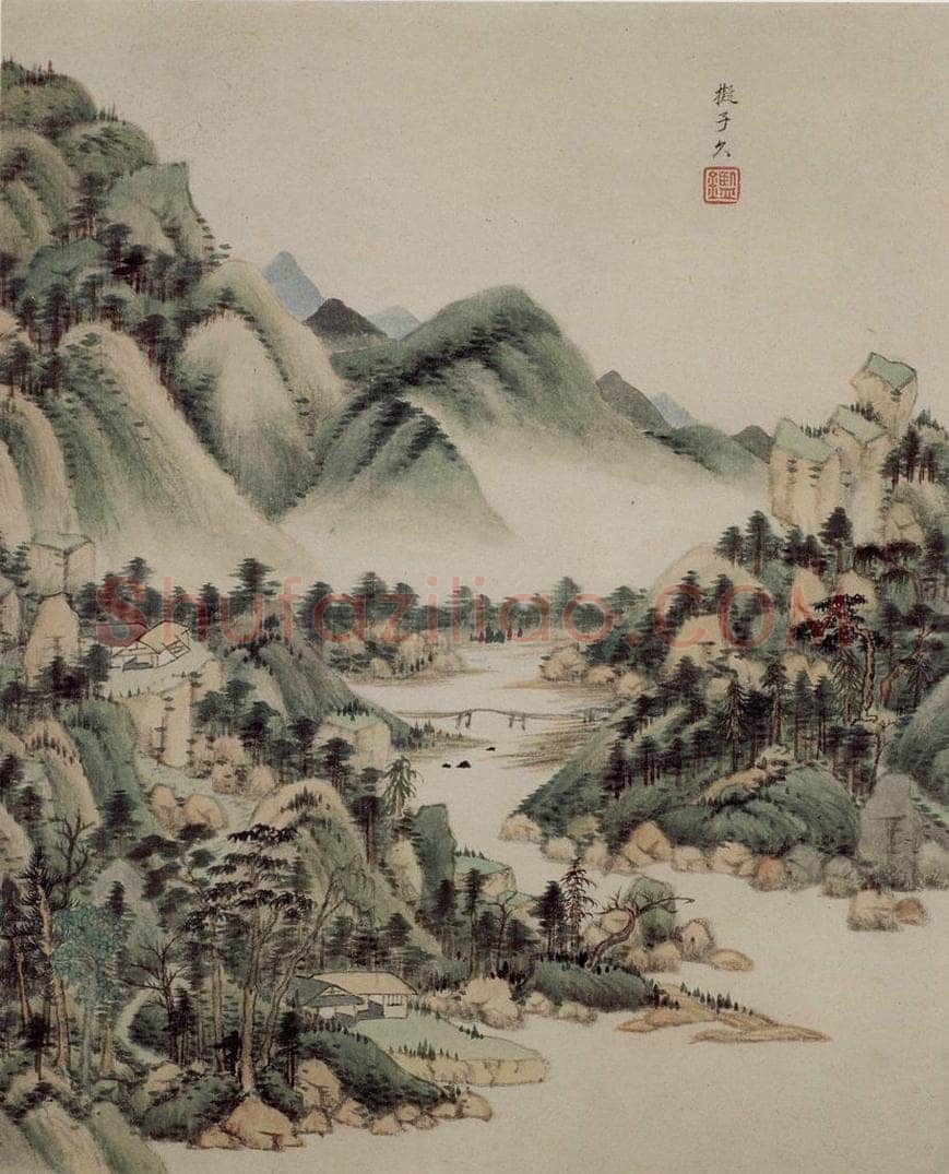 清 王鉴 仿古山水册 书画作品