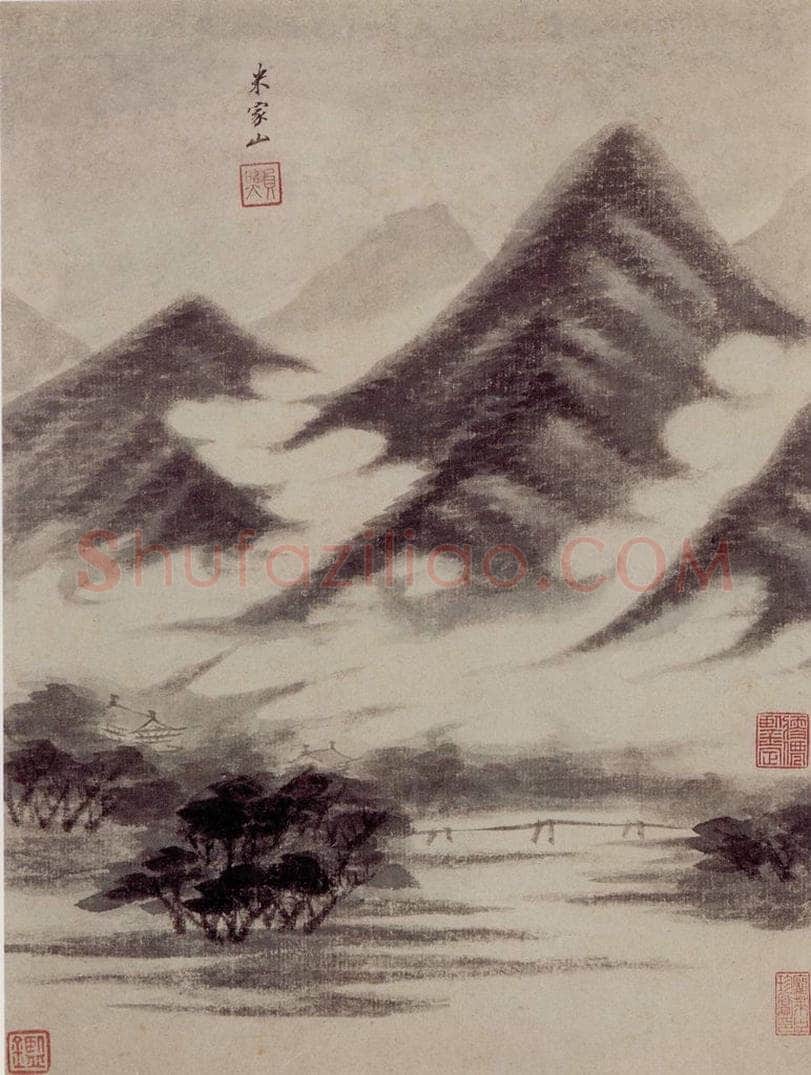 清 王鉴 仿古山水册 书画作品