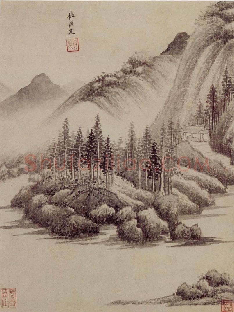 清 王鉴 仿古山水册 书画作品