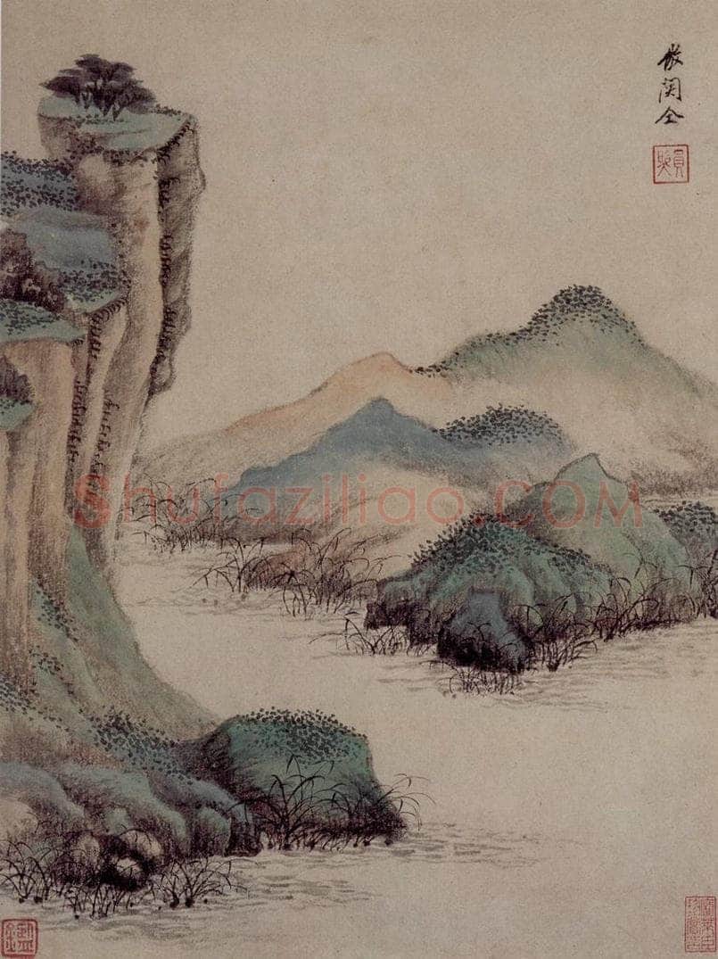 清 王鉴 仿古山水册 书画作品