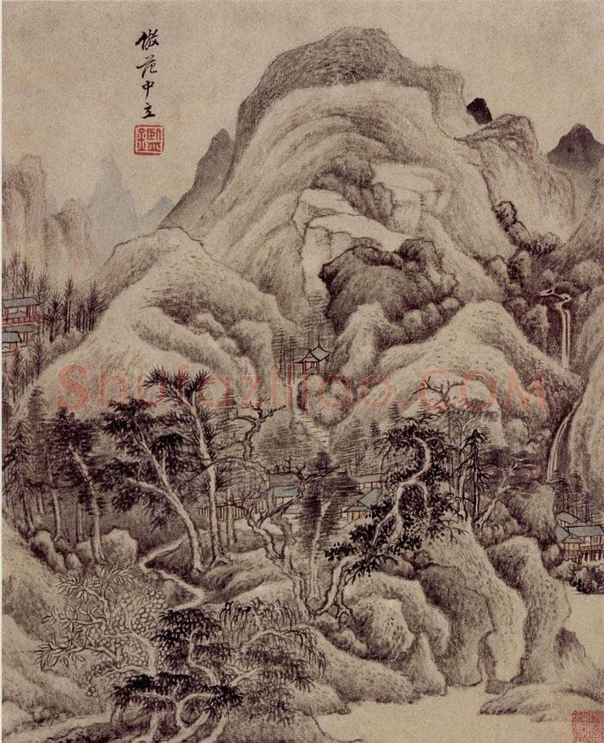清 王鉴 仿古山水册 书画作品