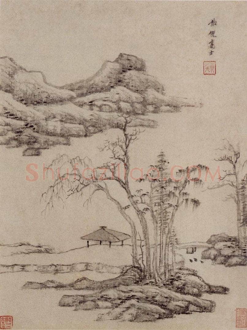 清 王鉴 仿古山水册 书画作品