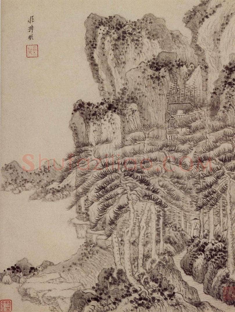 清 王鉴 仿古山水册 书画作品