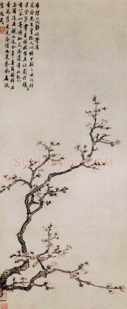 明 沈周 《红杏图轴》 书画作品