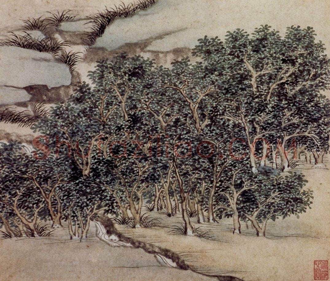 明 沈周 《东庄图册》 书画作品