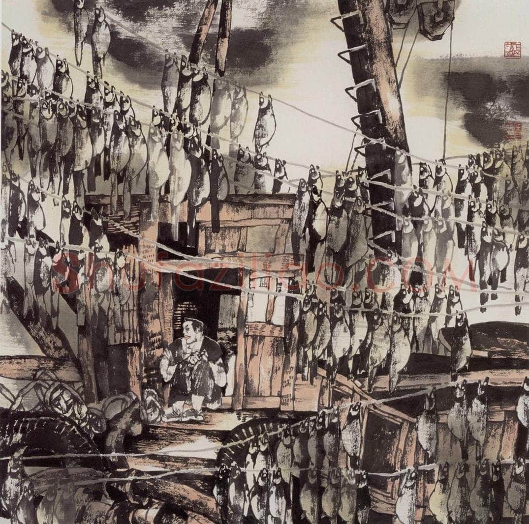 2003年 张道兴 《渔汛》 书画作品