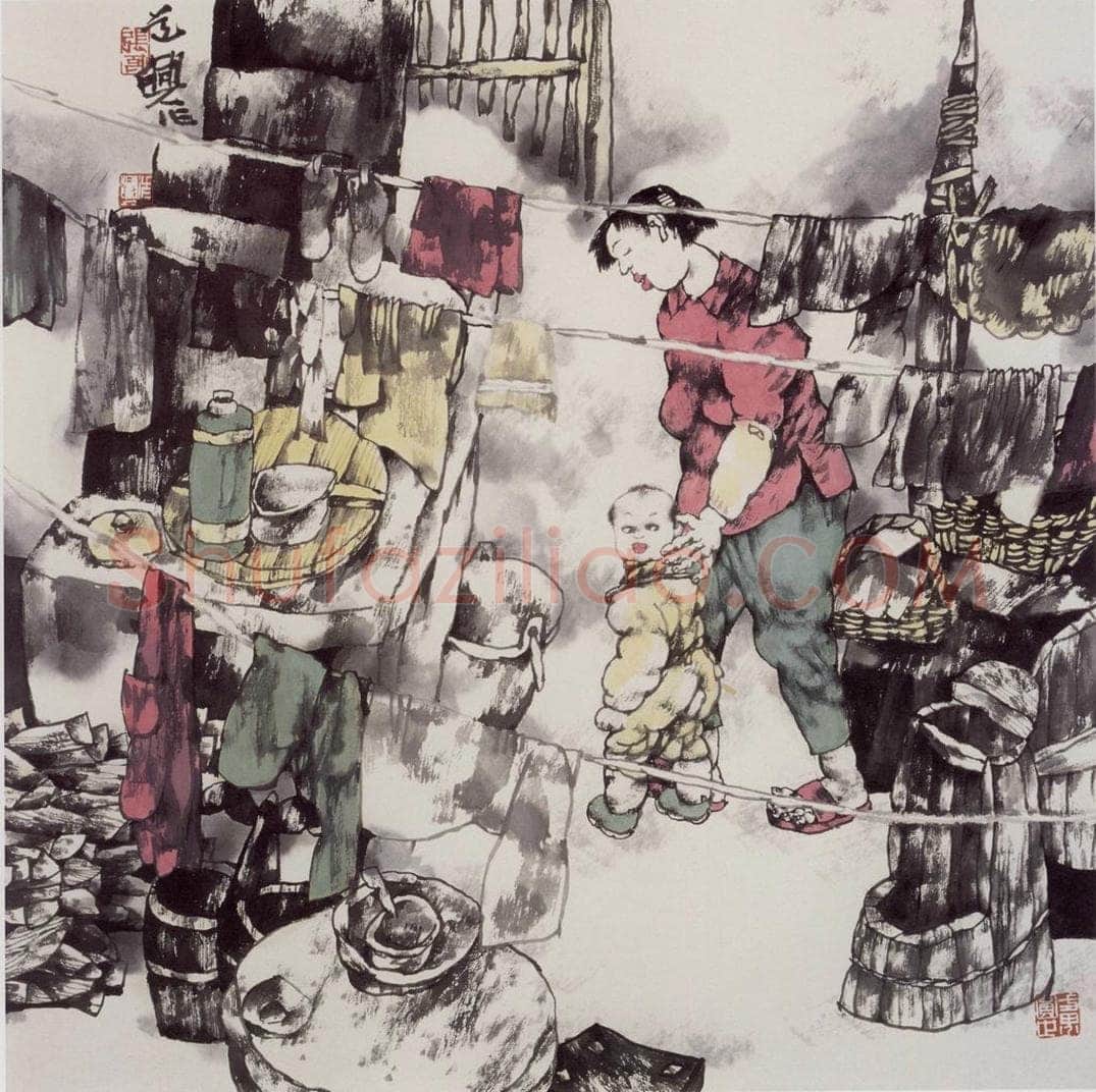 2003年 张道兴 《乡间衣食》 书画作品