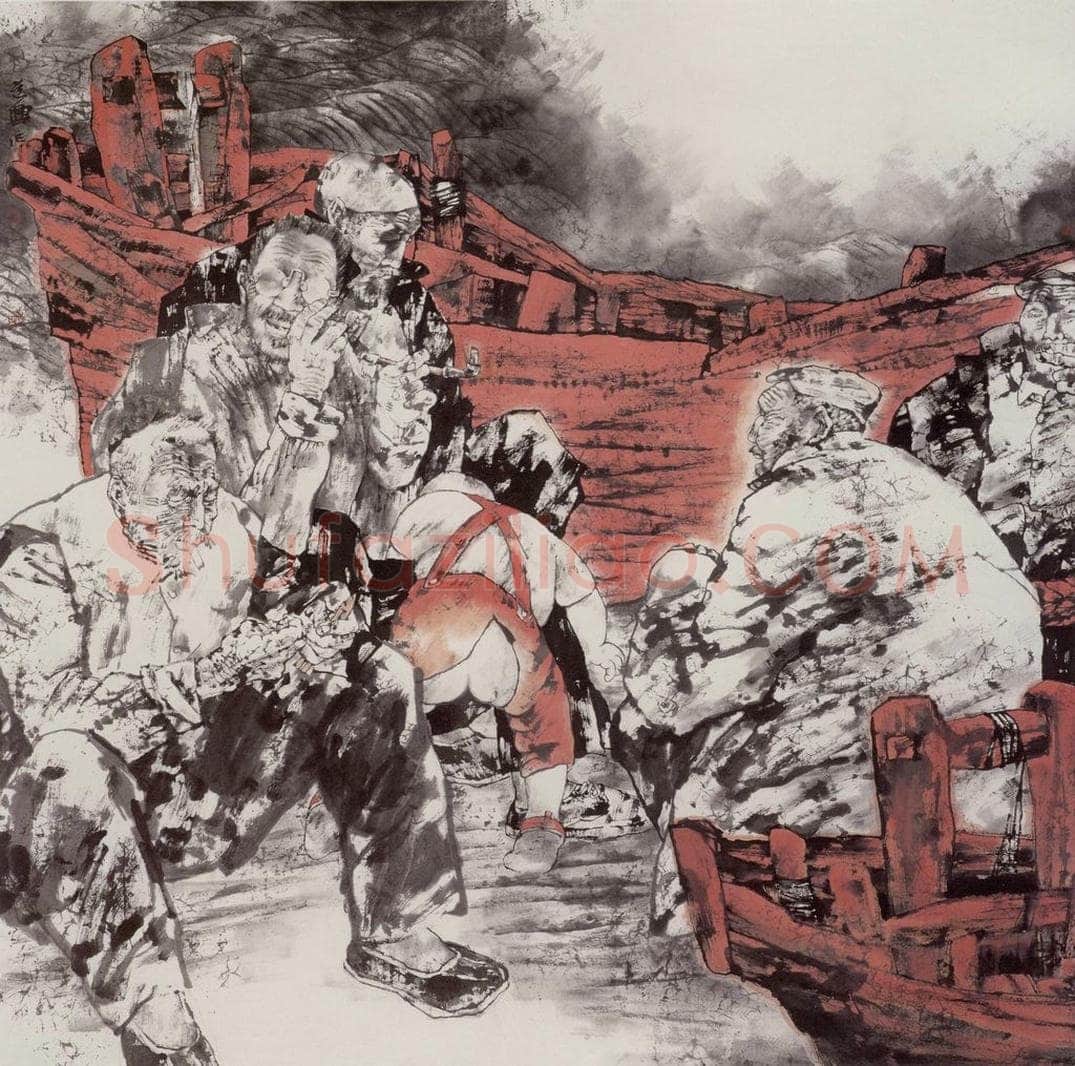 1997年 张道兴 《海的容颜》 书画作品