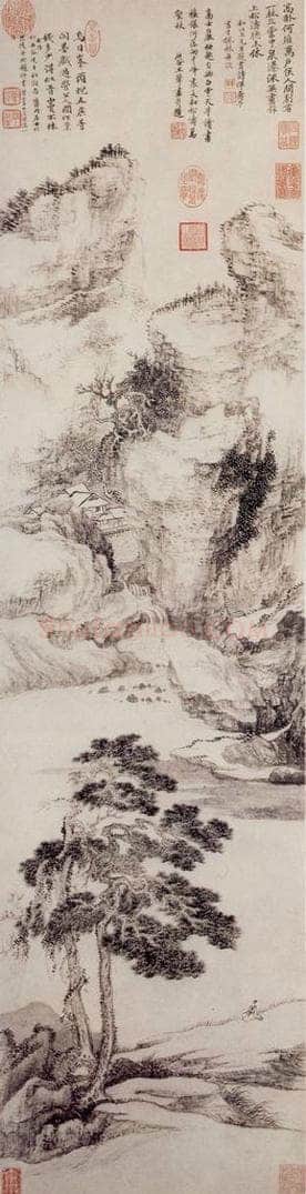 1672年 王翚 《岩栖高土图轴》 书画作品