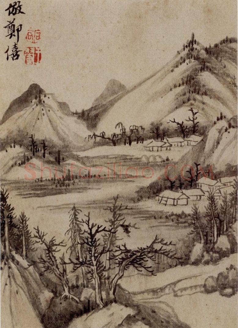 1658年 王翚 《仿古山水册》 书画作品