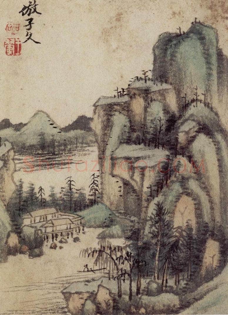 1658年 王翚 《仿古山水册》 书画作品