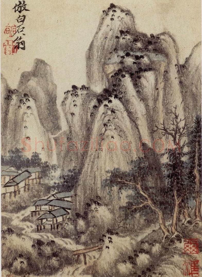 1658年 王翚 《仿古山水册》 书画作品