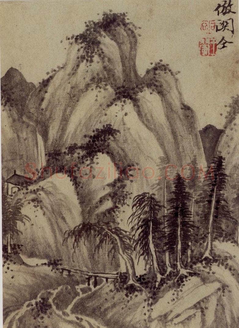 1658年 王翚 《仿古山水册》 书画作品