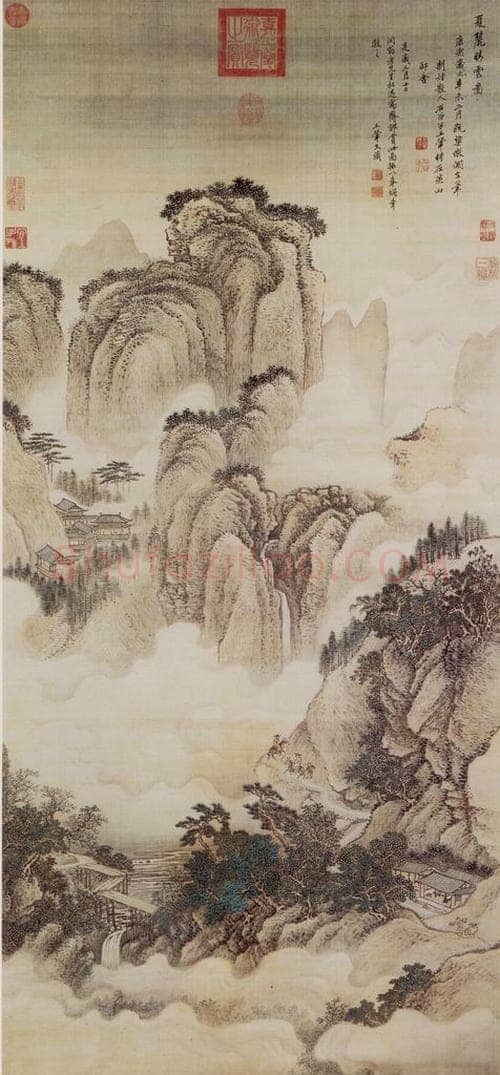 1691年 王翚 《夏麓晴云图轴》 书画作品