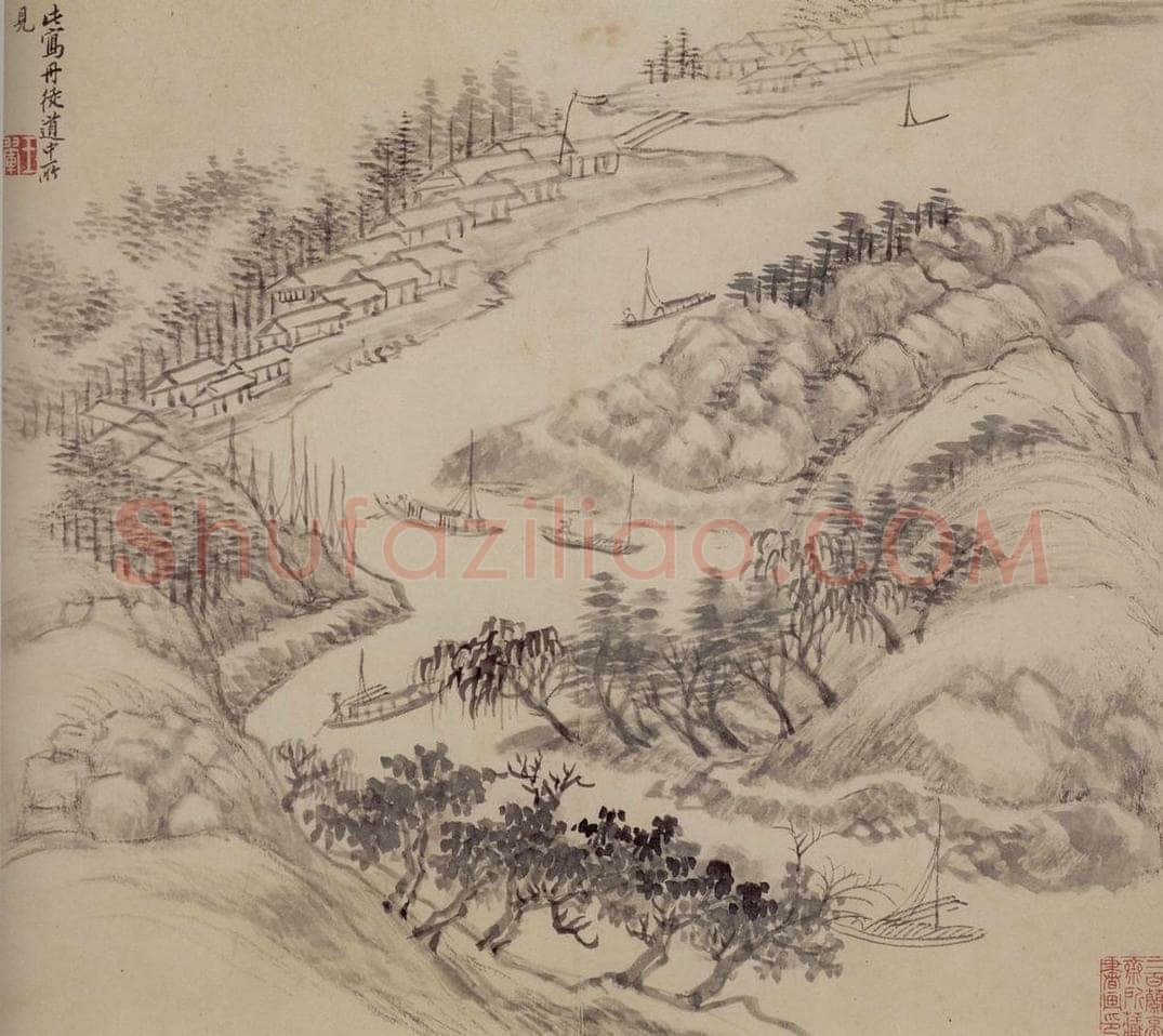 1692年 王翚 《仿古山水册》 书画作品