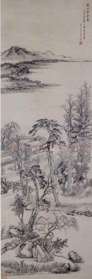 1694年 王翚 《嵩山草堂图轴》 书画作品