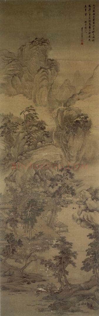 1709年 王翚 《仿黄鹤山樵山水轴》 书画作品