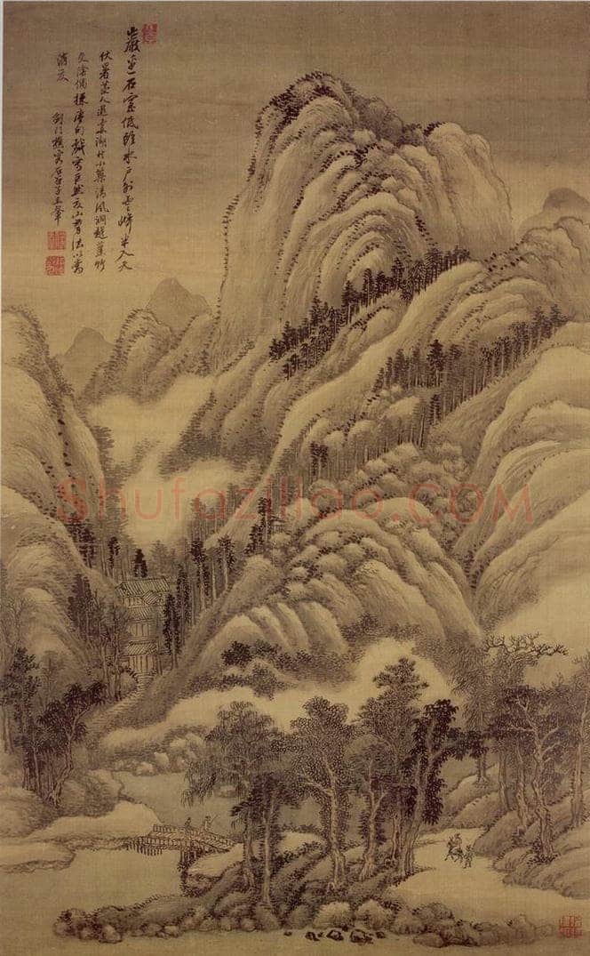 1711年 王翚 《仿古四季山水屏》 书画作品
