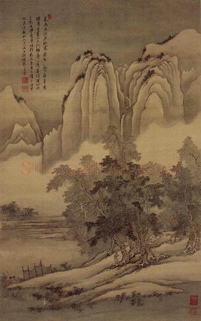 1711年 王翚 《仿古四季山水屏》 书画作品