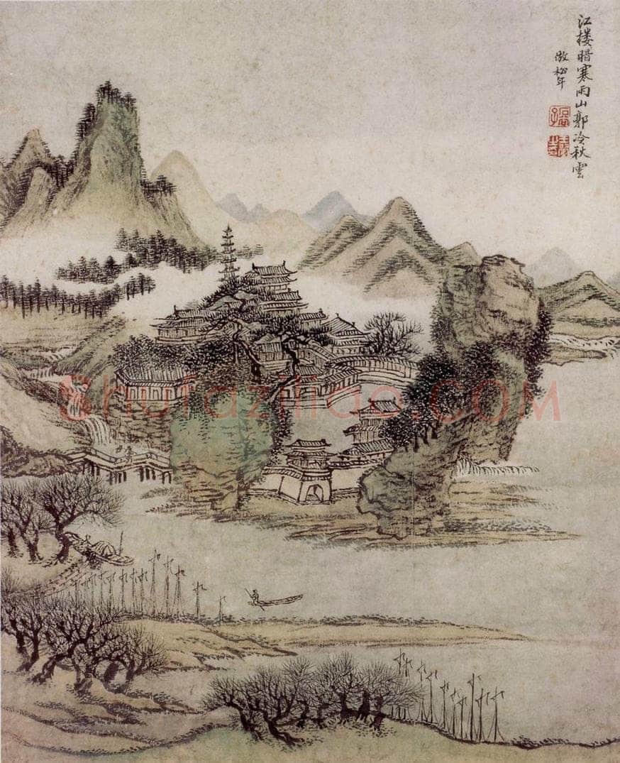 王翚 《仿古山水册》 书画作品